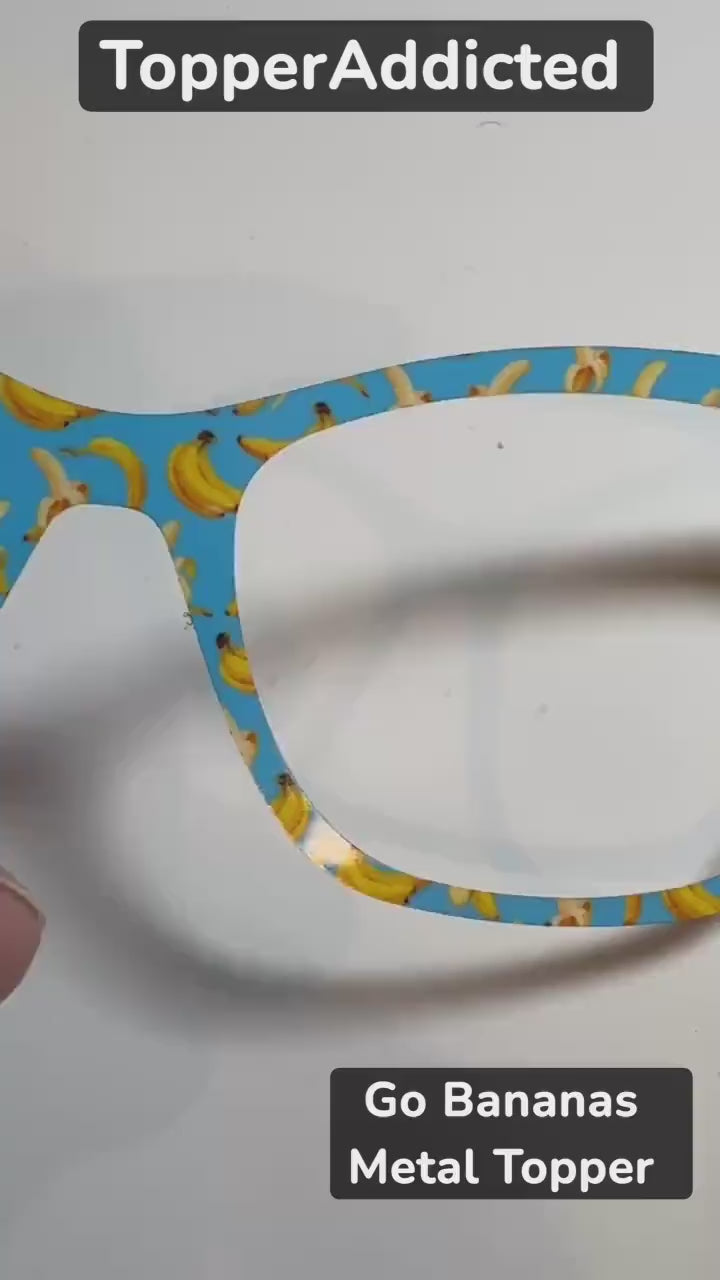Go Bananas - Fun and Funky Toppers for Pair Eyewear Compatible Top Frame All Styles - Metal Toppers with super Fast Shipping from Texas USA
