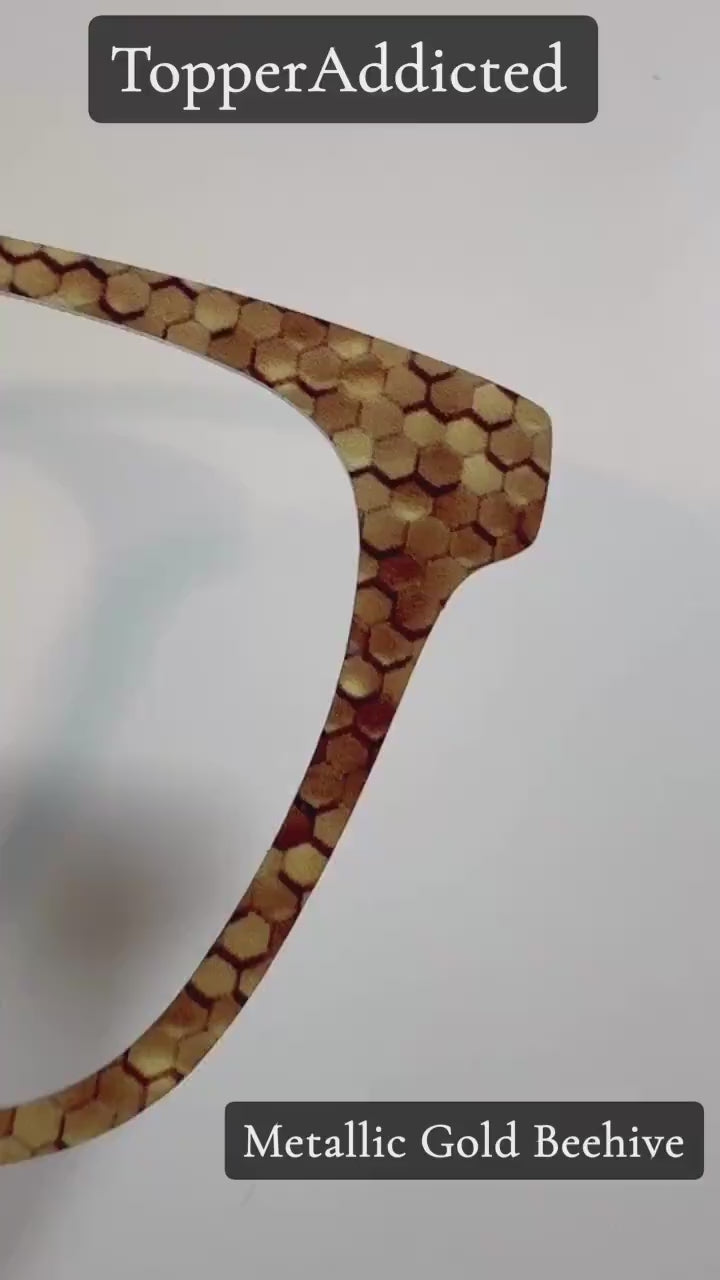 Metallic Gold Beehive Topper for Pair Eyewear Compatible Magnetic Glasses- All Styles on Metal Top Frames with FAST shipping from Texas.
