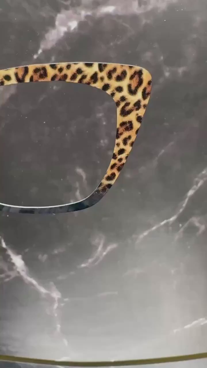 Leopard Print Topper for Pair Eyewear | Metal Magnetic Top Frames with Design Options