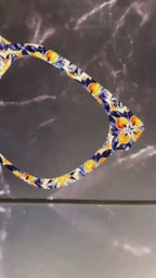 Mediterranean Tiles 1 Collection | 12 Blue & Yellow Tile-Inspired Patterns for your Pair Eyewear Compatible Metal Toppers.
