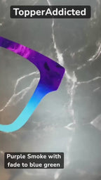 Purple colored smoke with a fade to blue green for Pair Eyewear Compatible Magnetic Toppers - Metal Topper