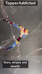 Stars, Stripes & Stealth – Red White and Blue Camo Magnetic Topper for Pair Eyewear | Lightweight Metal Toppers shipped FAST from the USA.