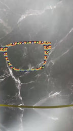 Love Pulse - Pride 2-14 Magnetic a heartbeat of rainbow hearts and waves on Black for Pair Eyewear - Ships FAST. Pride Month Topper