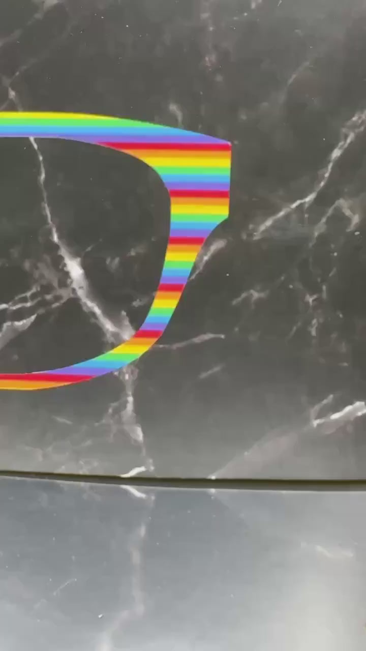 Classic Rainbow Stripes - Pride 2-7 - Magnetic Pride Rainbow Topper for Pair Eyewear - Ships FAST. Pride Month LGBTQ, Out and Loud