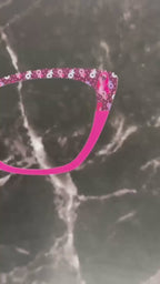 Pink Ribbon Breast Cancer Awareness - Pair Eyewear Compatible Magnetic Toppers on metal High Quality and Super Fast Shipping