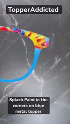 Colorful Splash Paint design Magnetic Glasses Toppers Compatible with Pair Eyewear - Metal Toppers Sublimation Printed. Shipped fast from TX