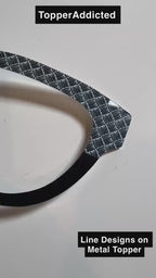 Line Design with Black Split for Pair Eyewear Compatible Magnetic Toppers - All 30+ Top Frame Styles in Metal