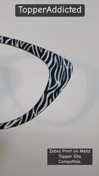 Zebra Print with Chartreuse Split - Pair Eyewear Compatible Magnetic Toppers - All Frames Available Top Frames on Metal