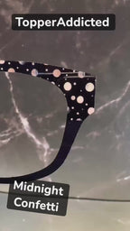 Midnight Confetti Magnetic Eyewear Topper – Pink, Gold & Taupe Dot Pattern for Pair Eyewear Frames - Bold and stylish Metal Topper - Fast.