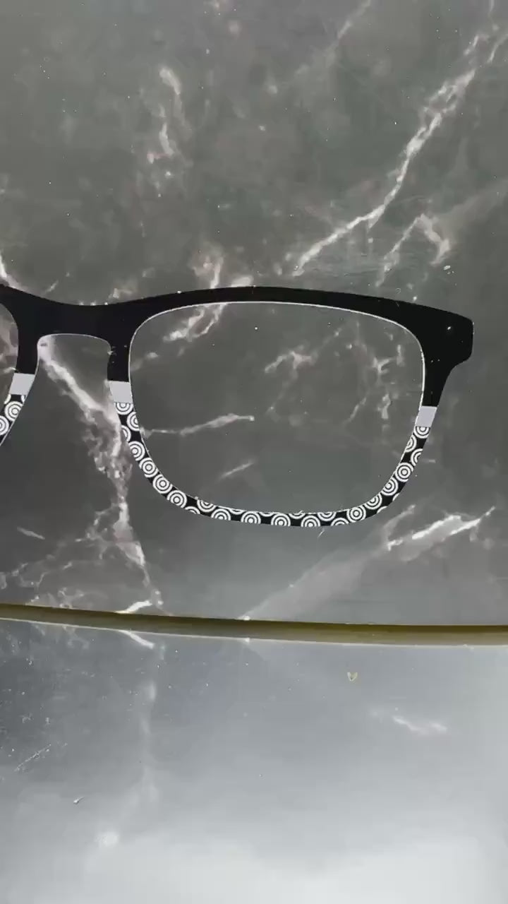 Black Ops Dots Magnetic Topper for Pair Eyewear - Modern Concentric Design