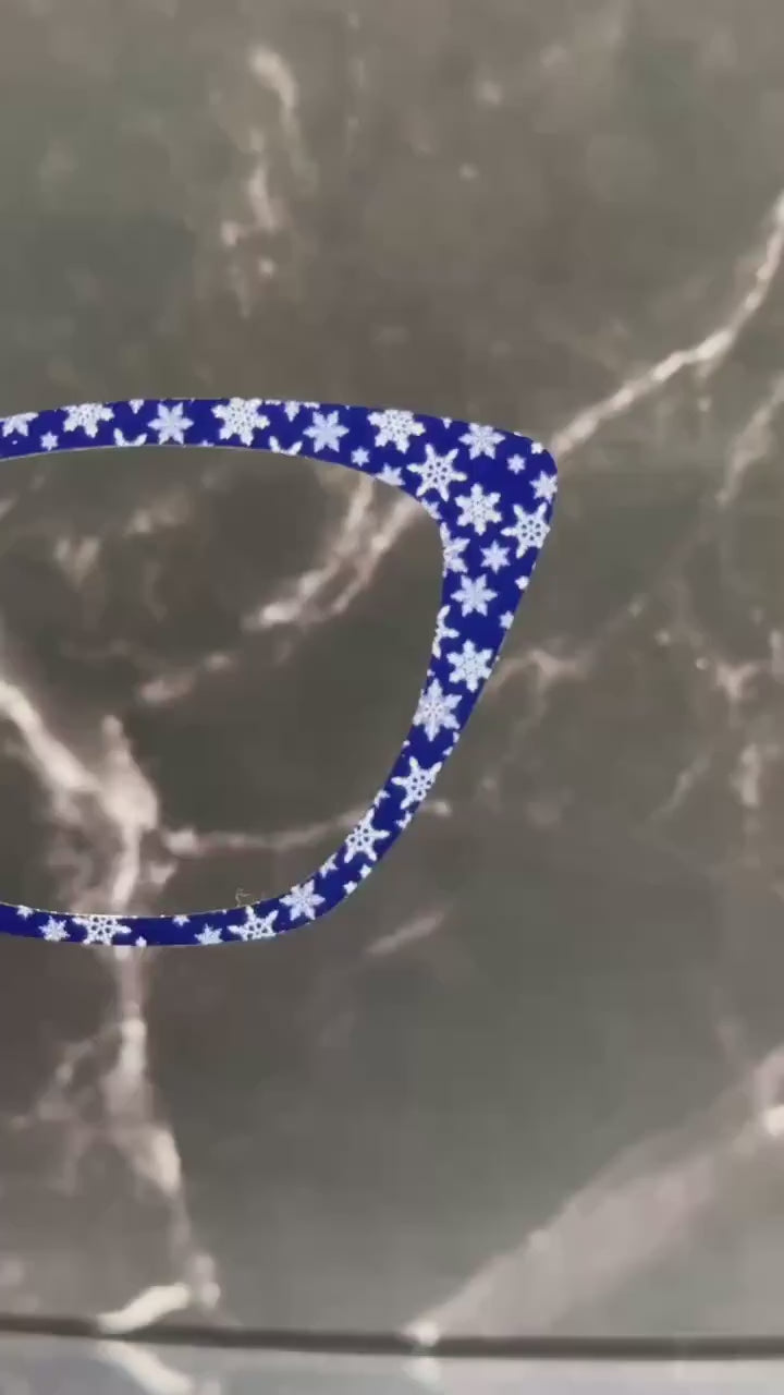 Snowflakes Collection 1 metal magnetic toppers for Pair Eyewear • Christmas winter holiday snowflake toppers • split fade options available