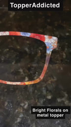 Bright Florals Glasses Frame for Pair Eyewear Compatible Magnetic Toppers - All styles available on Metal Toppers with FAST shipping