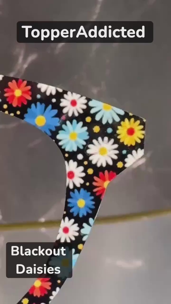 Blackout Daisies - Pride 2-9- Magnetic Floral Topper for Pair Eyewear - Ships FAST. Pride Month LGBTQ, Out and Loud, Pride Daisies