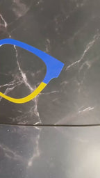 Ukrainian Flag Topper for Pair Eyewear Compatible, Metal top frames