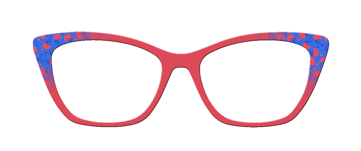 Pink Flamingos over any color you want - Design Your Own | Pair Eyewear Compatible | w/Visual Design Tools