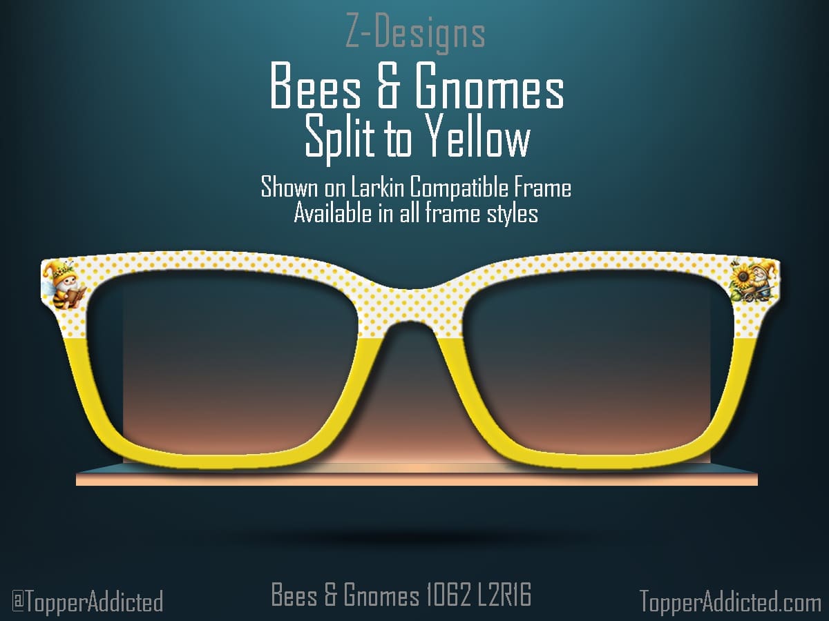 Z-Design – Bees & Gnomes Yellow Dotted Gnome Magnetic Topper👓