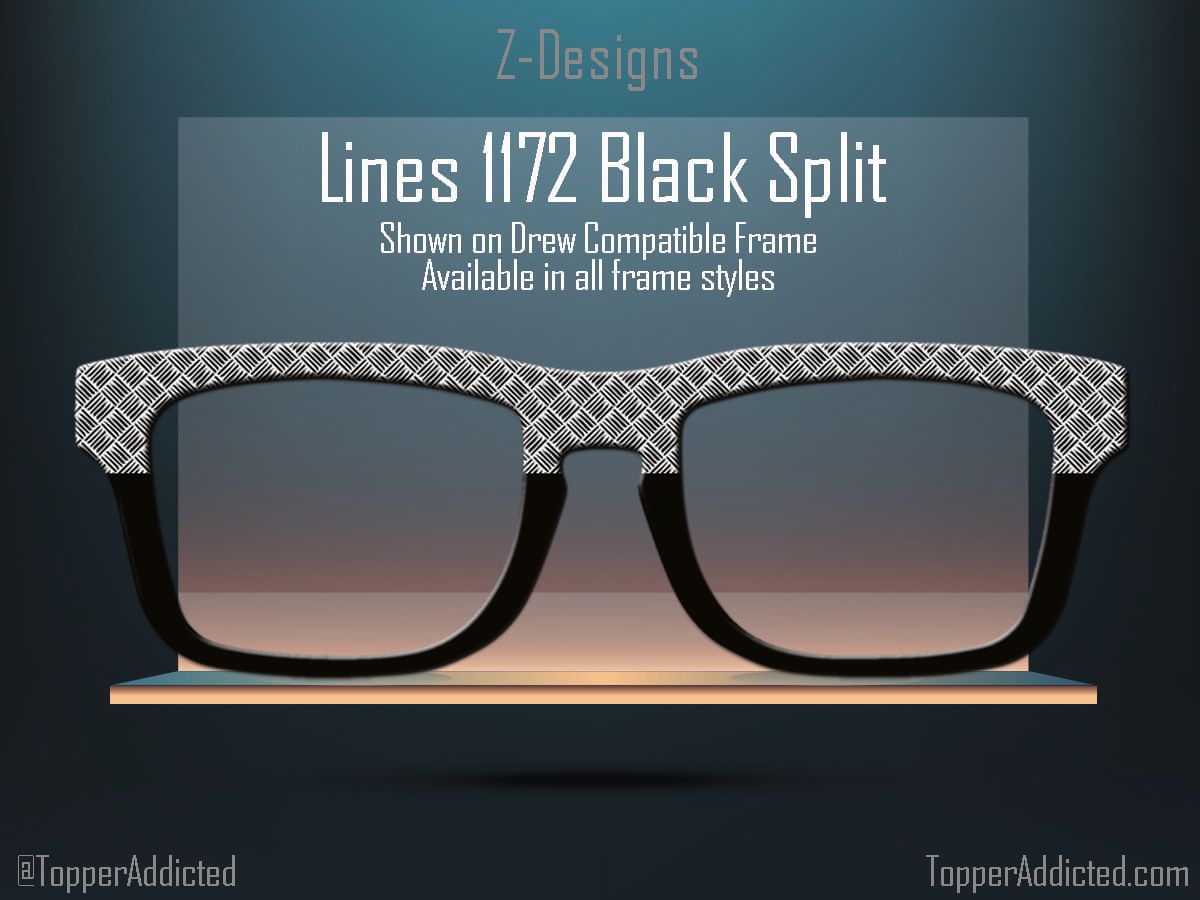 Z-Design – Line Pattern Split Black Magnetic Topper👓