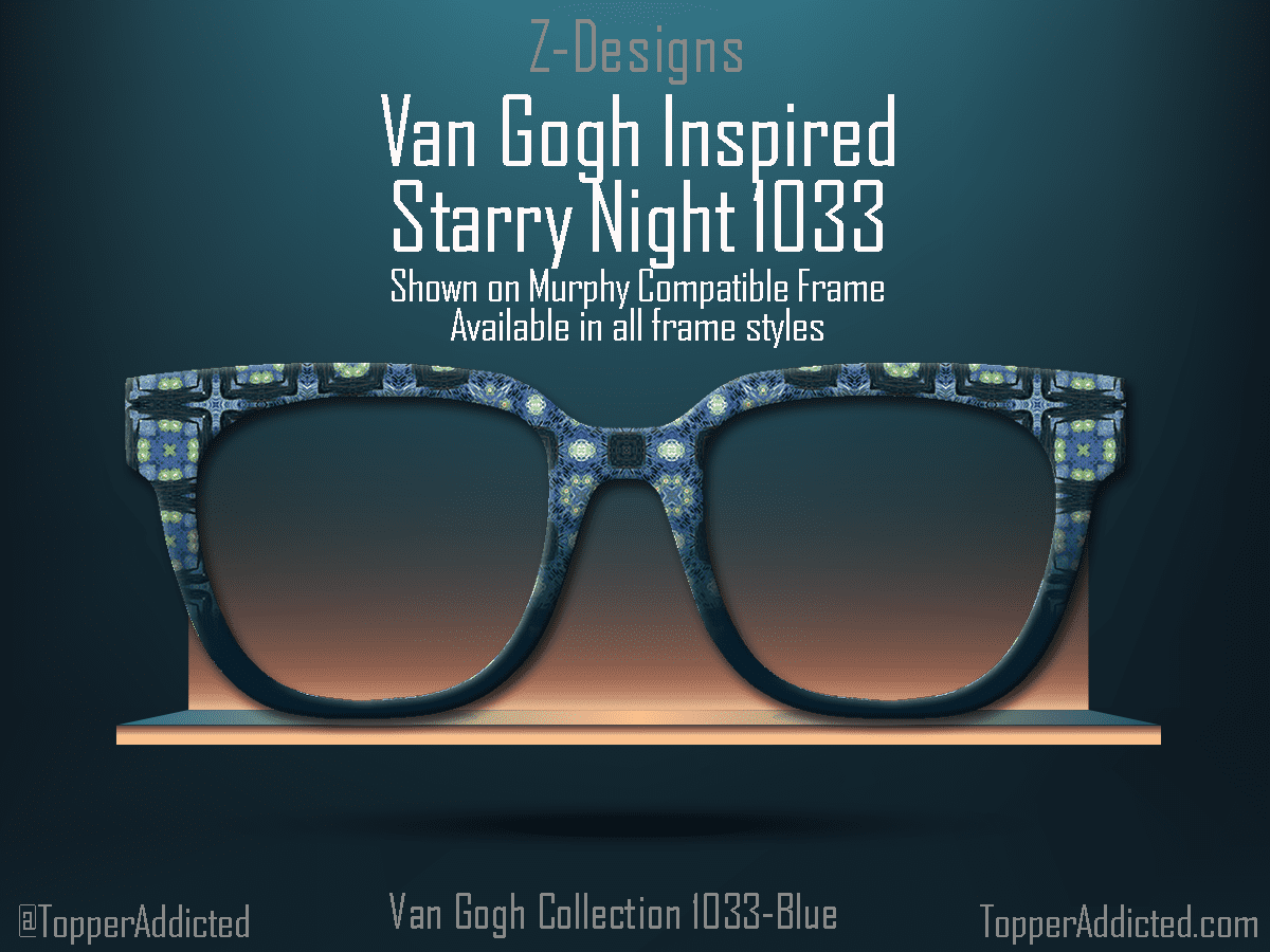 Z-Design – Van Gogh Starry Night Inspired Patterns – Wearable Masterpiece Magnetic Frames