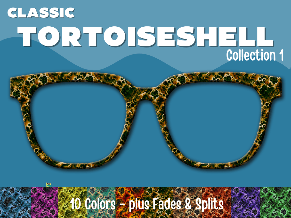 Tortoiseshell Collection 1 Pair Eyewear Compatible Magnetic Toppers🎨👓