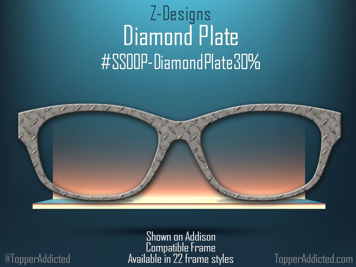Z-Design – Diamond Plate Print magnetic topper for Pair Eyewear👓
