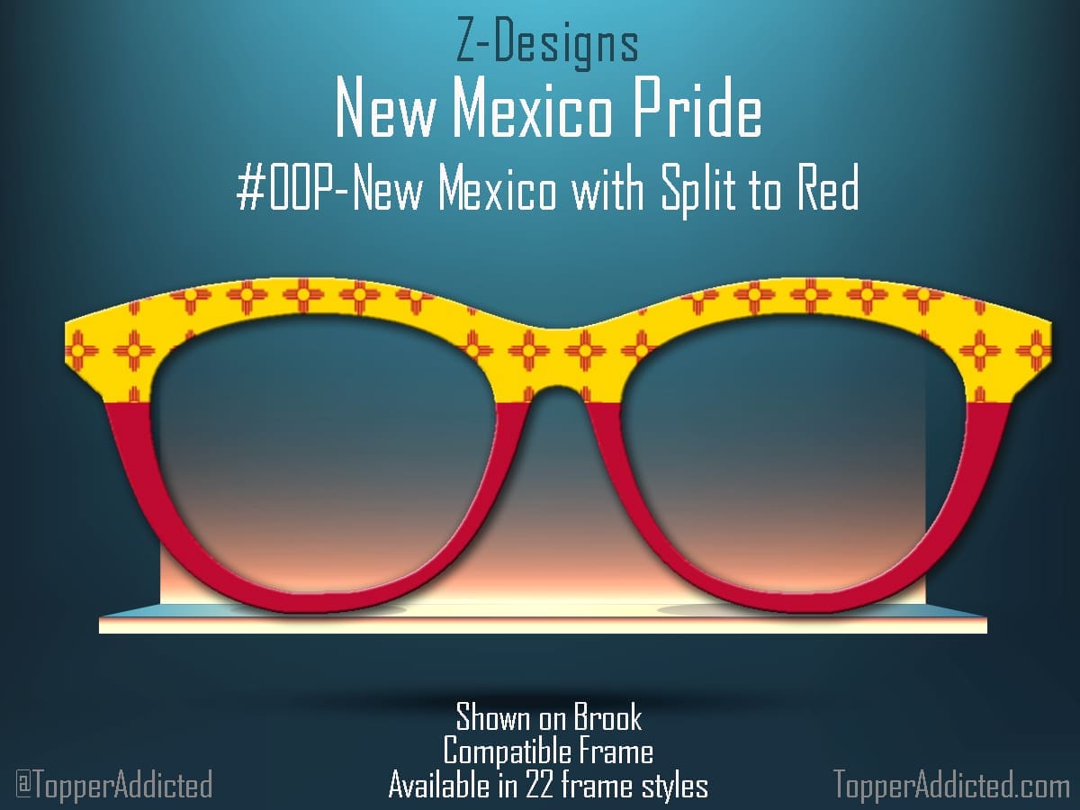 Z-Design -New Mexico State Flag magnetic topper for Pair Eyewear