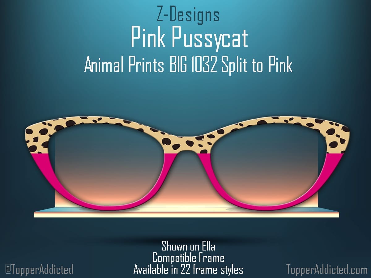 Z-Design -Pink Pussycat magnetic topper for Pair Eyewear