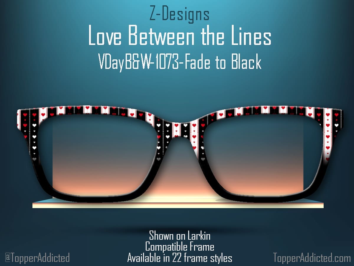Z-Design – Love Between the Lines – Valentines Day – magnetic topper for Pair Eyewear👓