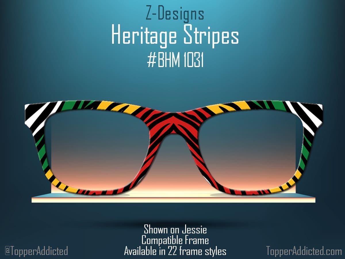 Z-Design – Heritage Stripes – Black History Month Topper👓