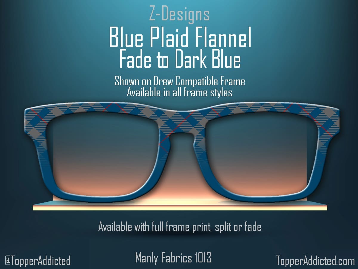 Z-Design – Blue Plaid Flannel Look Toppers👓