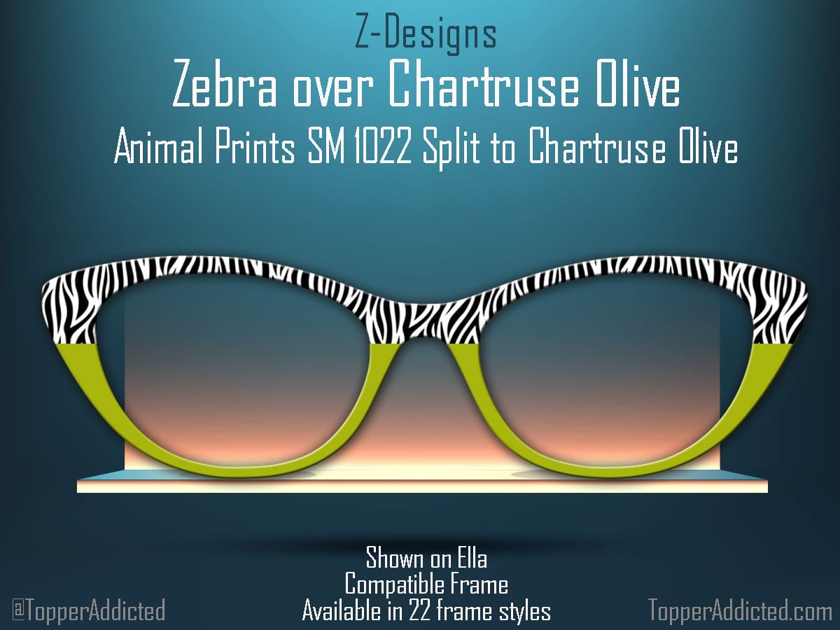 Z-Design – Zebra Print with Chartreuse Topper for Pair