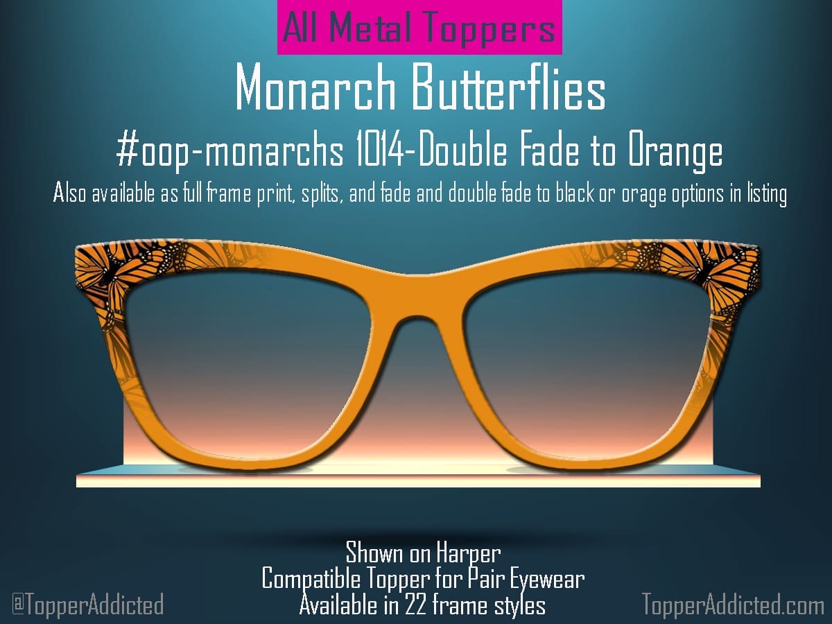 Z-Designs – Monarch Butterflies Magnetic Topper Compatible with Pair Eyewear