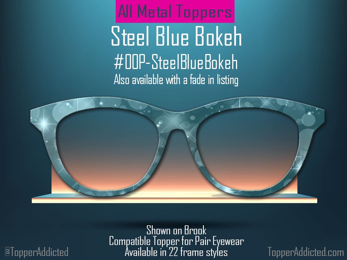 Z-Designs – Steel Blue Bokeh Magnetic Topper for Pair Eyewear