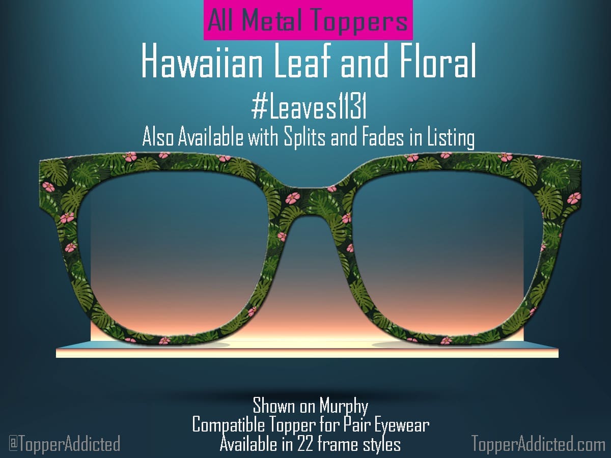 Z-Designs – Hawaiian Leaf & Flowers Metal Topper