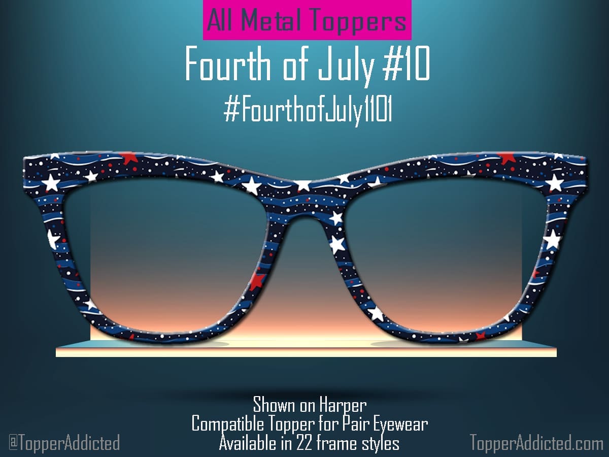 Z-Design – Cosmic Liberty – Stars & Streamers Patriotic Galaxy Topper for Pair Eyewear👓