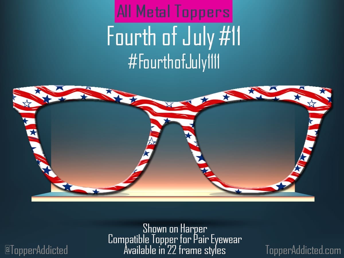 Z-Design – Freedom Waves – Wavy Flag-Inspired Patriotic Topper for Pair Eyewear👓