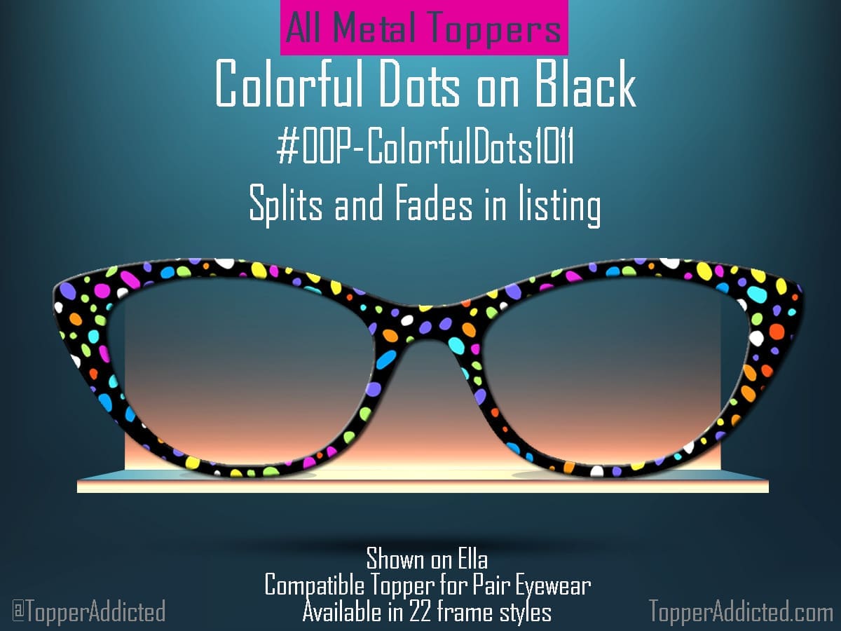 Z-Design – Colorful Polka Dots on Black👓