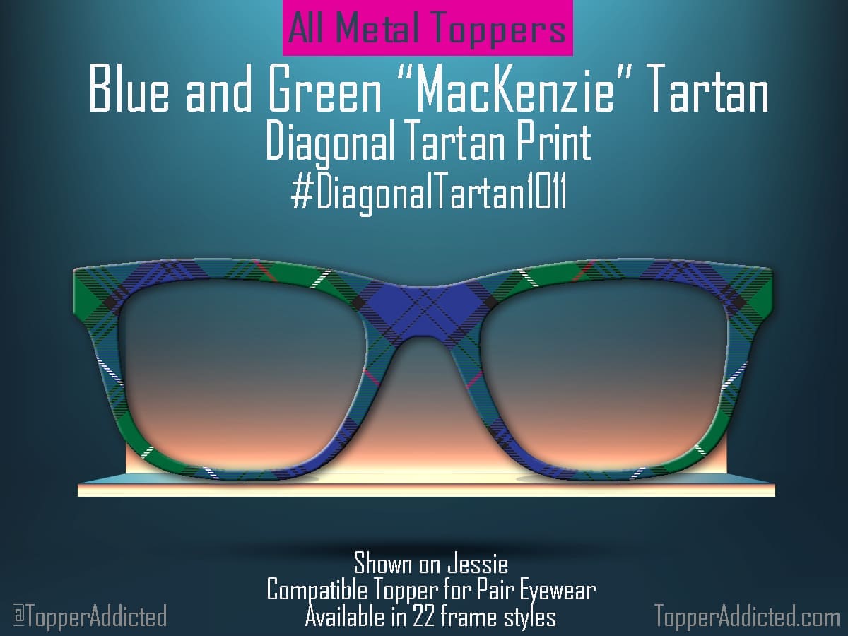 Z-Design – Blue & Green -MacKenzie- Diagonal Tartan👓