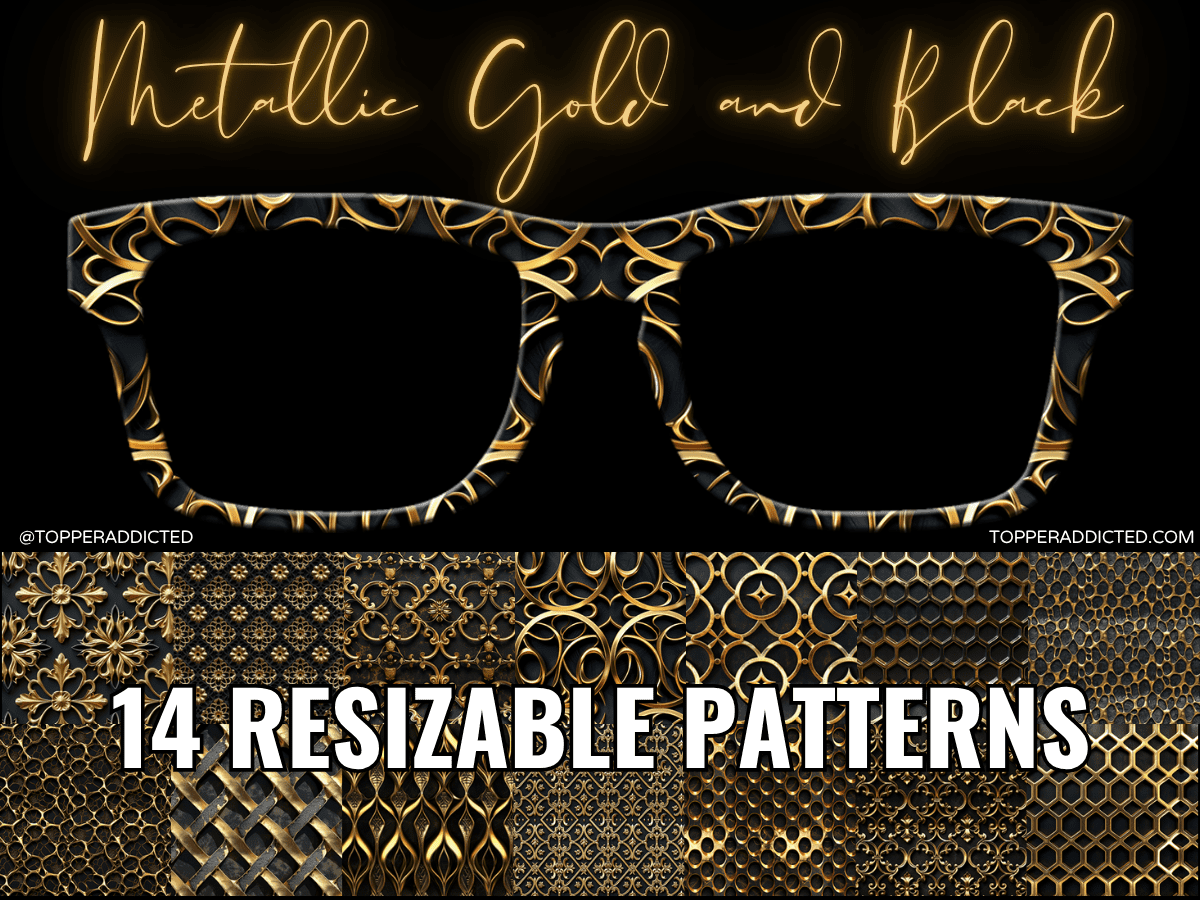 Metallic Gold and Black Collection #1👓