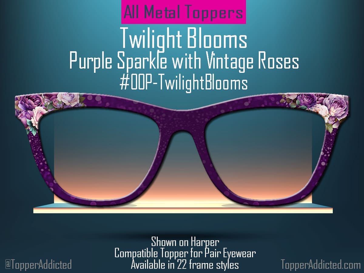 Z-Design – Twilight Bloom – Purple Bokeh Topper with Vintage Roses