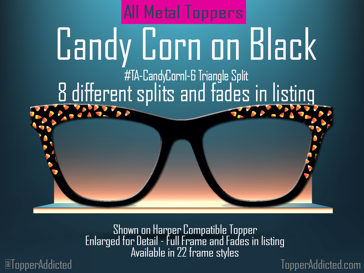 Z-Design – Candy Corn Print Metal Magnetic Toppers👓🎃
