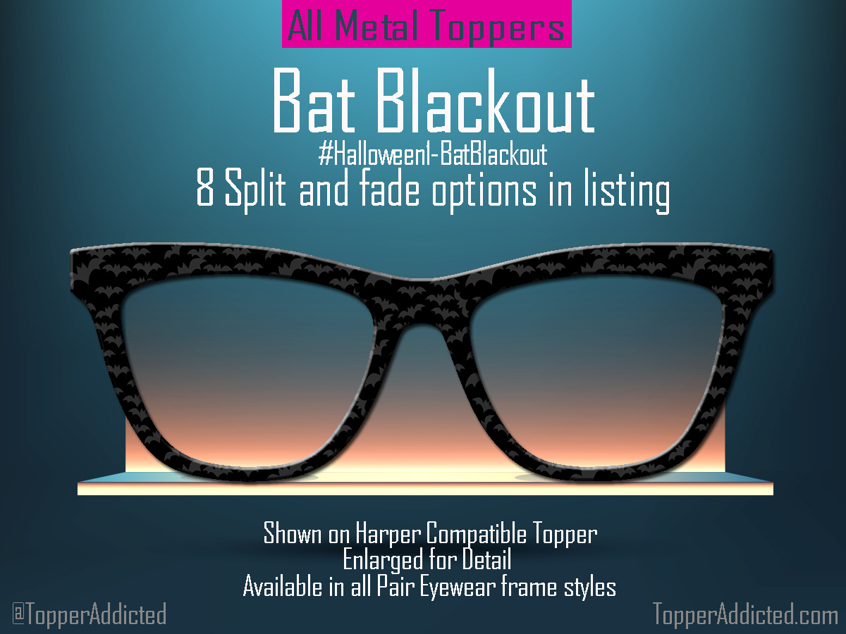 Z-Design – Bat Blackout Halloween Topper for Pair Eyewear