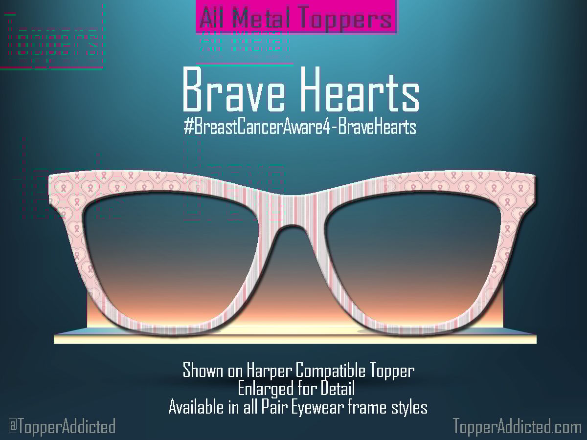 Z-Design – Brave Hearts – Pink Hearts & Ribbons Breast Cancer Awareness