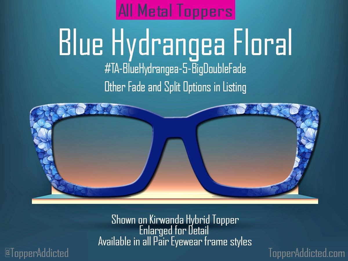 Z-Design – Blue Hydrangea Topper for Pair Eyewear