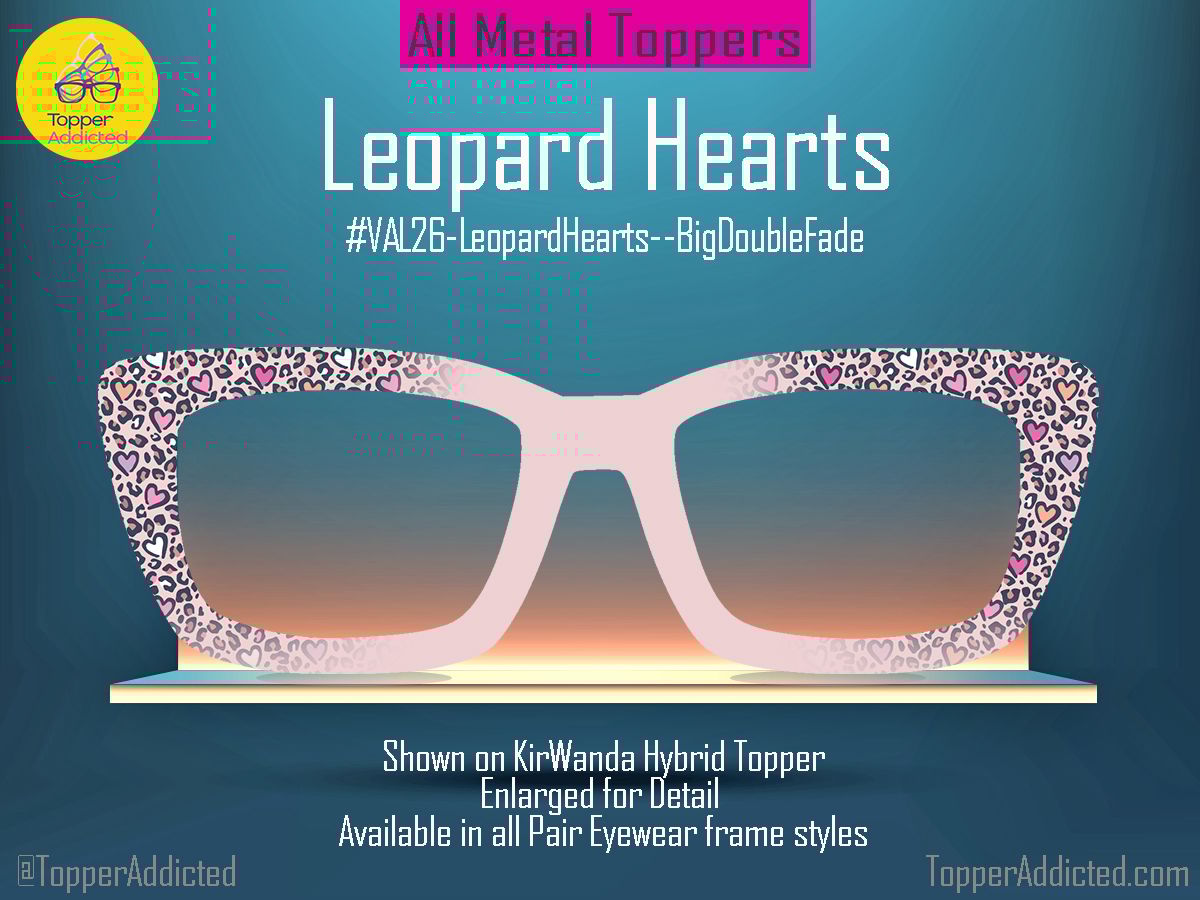 Z-Design – Leopard Hearts Top Frames for Pair Eyewear