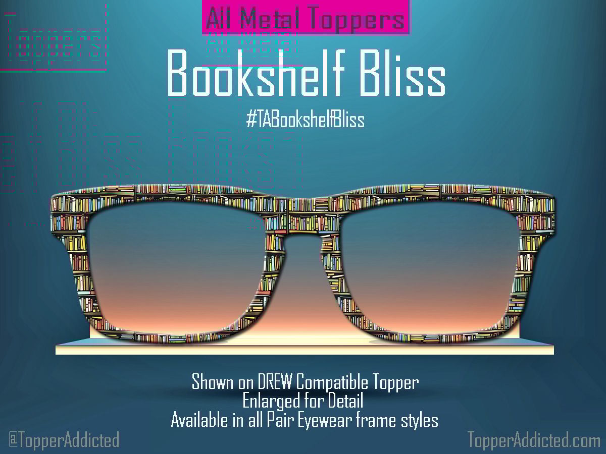 Z-Design – Bookshelf Bliss – Book Print Metal Toppers